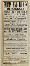 Handbill advertising for westward migration to Kansas, c. 1850s
