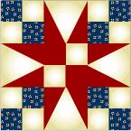 54-40 or fight quilt block pattern