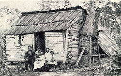 Photograph of freed family after the war 