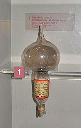 Thomas Edison’s first light bulb to be used in a demonstration