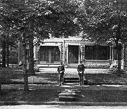 McKinley’s home, with the front porch where McKinley delivered speeches 