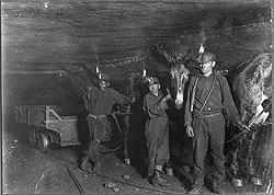 Child laborers in a West Virginia coalmine