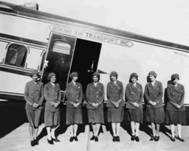 Boeing Air Transport introduced the first stewardesses in 1930. One stewardess attended per plane. They were required to be registered nurses.