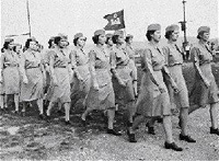 The Women’s Army Corps (WACS) marching