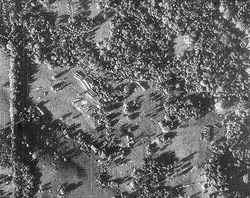 Reconnaissance photo showing missile sites in Cuba