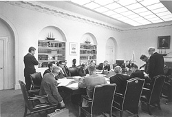 Kennedy’s cabinet room during the Cuban Missile Crisis 